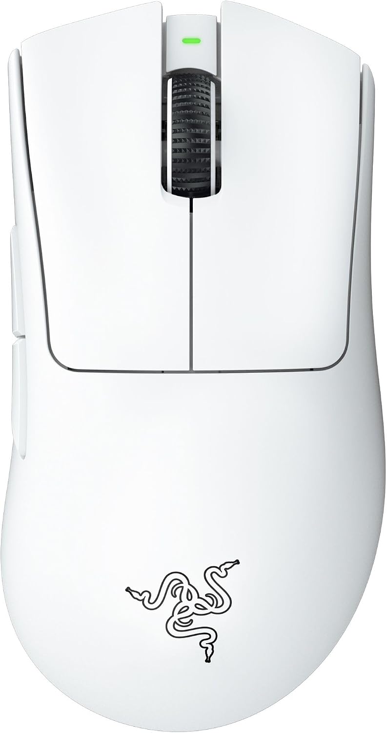 DeathAdder V3 Pro - Hafif Kablosuz Ergonomik Espor Faresi (64g Hafif Tasarım, Focus Pro 30K Optik Sensör, Fare Anahtarı Gen-3, HyperSpeed Kablosuz) Beyaz