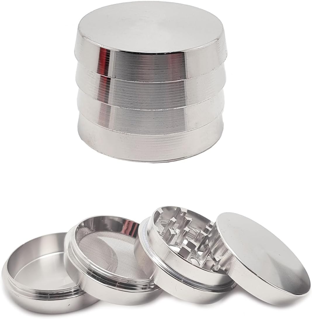 Silver 52mm. Tütün Baharat Herbal Öğütücüsü Parçalayıcı rb84slv