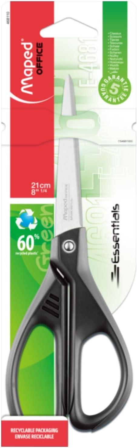 Ofis Ve Kırtasiye 468110 Asimetrik Ofis Makası, 21 cm