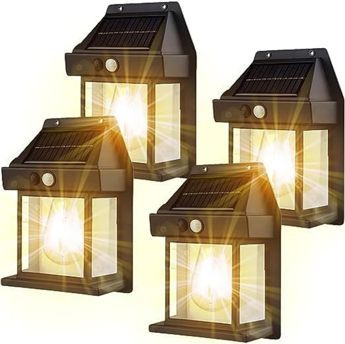 4 Adet Suya Dayanıklı Harekete Duyarlı Güneş Enerjili Solar Led Dış Mekan bahçe lambası