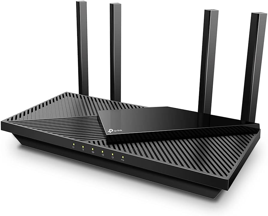 Archer AX55, AX3000 Mbps Dual Band Wi-Fi 6 Router, Fiber Destekli, 4× Gigabit LAN Ports, WPA3, 1× USB 3.0 Port, Oyun için İdeal Xbox/PS4/8K Steam