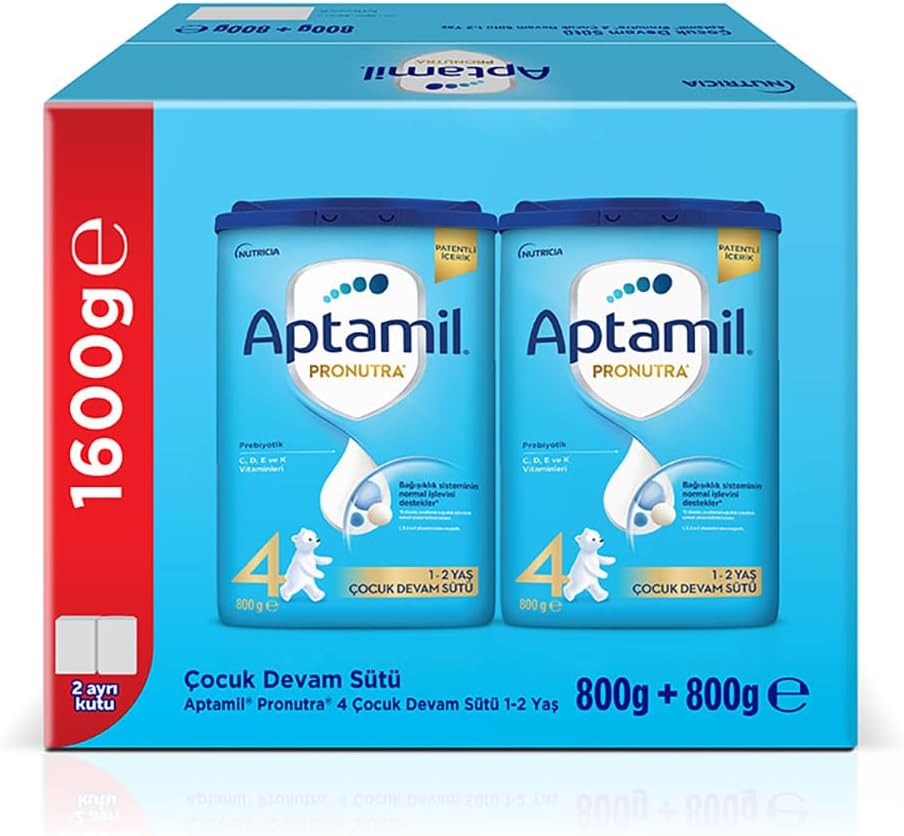 4 Prebiyotikli Çocuk Devam Sütü 800 x 2 Adet 1600 Gr