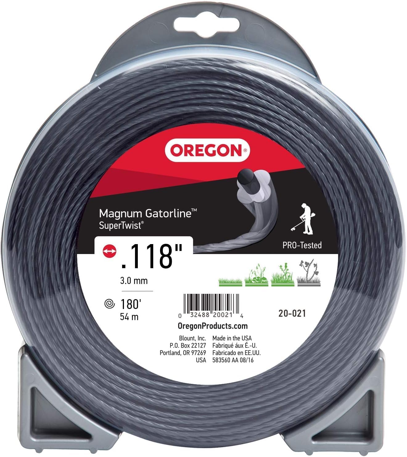 20-021 Magnum Gatorline Supertwist Düzeltici Hattı .118-inç 450 cm