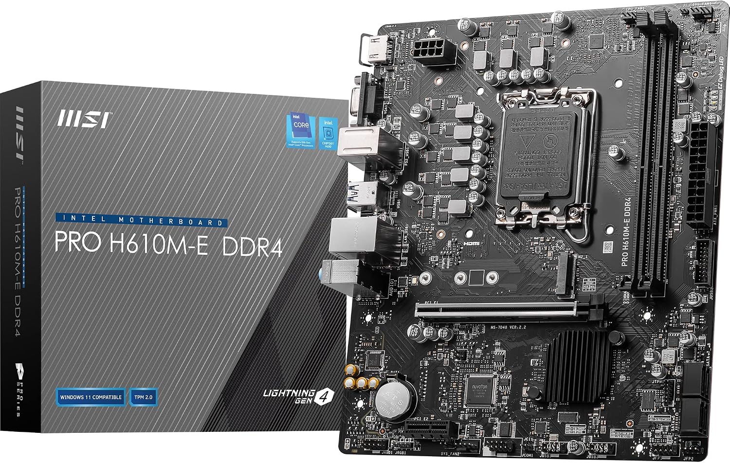 PRO H610M-E DDR4 Intel H610 Soket 1700 DDR4 3200MHz mATX Gaming (Oyuncu) Anakart