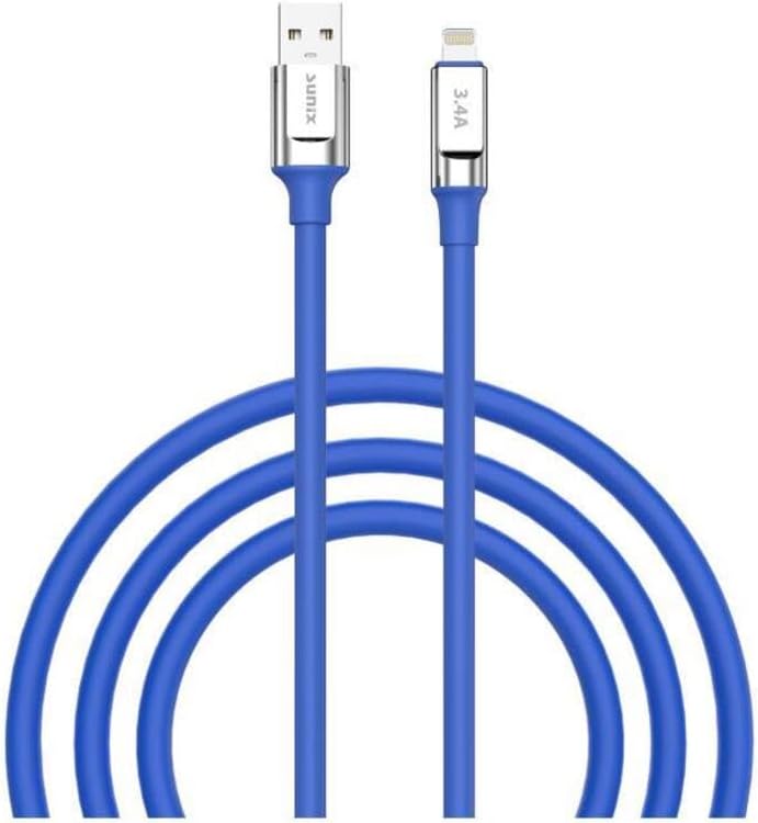 3.4A Lightning Şarj Ve Data Kablosu Mavi Sc-64