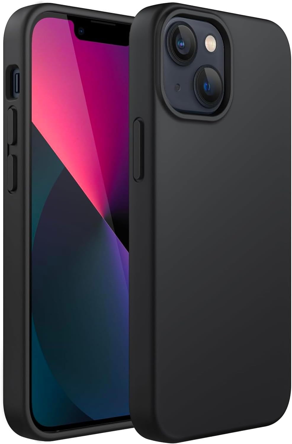 Apple iPhone 15 Uyumlu Özel İpeksi Dokunuş Hissi Veren İçi Yumuşak Kadife Lansman Silikon Kılıf Kapak (Siyah)