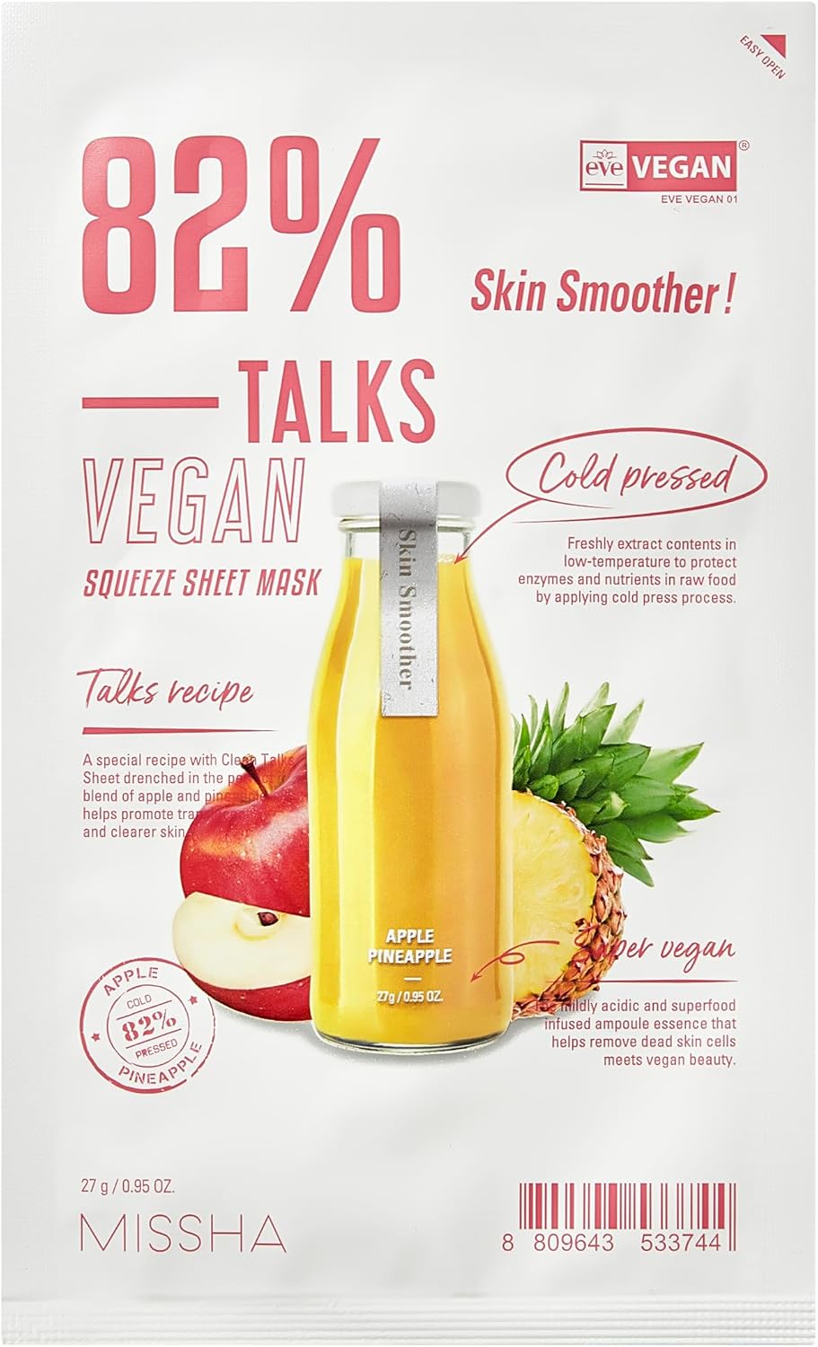 Talks Vegan Pürüzsüzleştirici Yaprak Maske 25ml