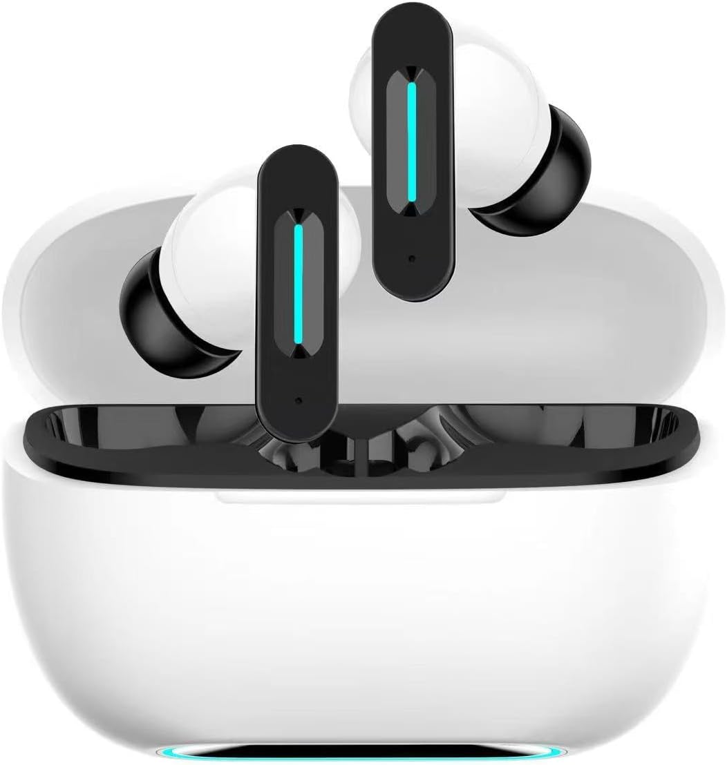 ANC ENC Kablosuz Bluetooth Kulaklık 5.4 Version Son Hız Bağlantı, Uzun Şarj Kapasitesi, Ses Asistanı, Beyaz 10 Metre çekiş mesafesi Pürüzsüz Ses kalitesi gürültü engelleme ve A Plus mikrofon