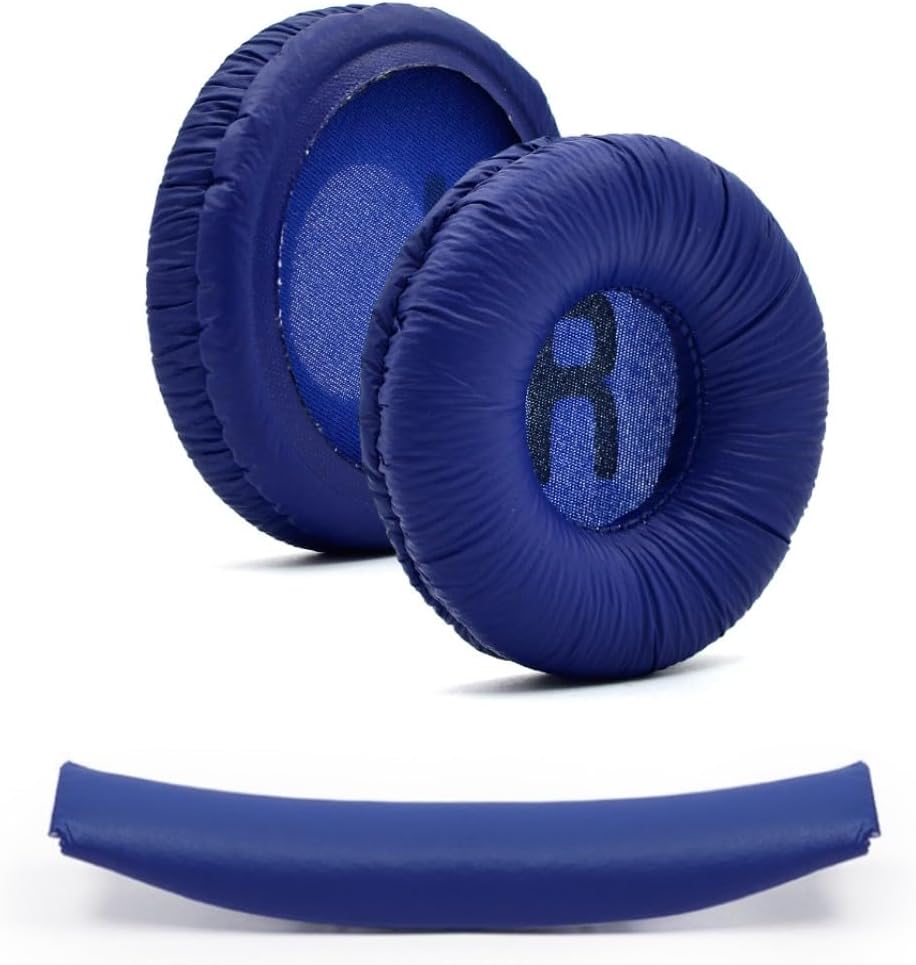 JBL İle Uyumlu Kulaklık Pedi Kafa Bandı ve 2 Adet Yumuşak Kulaklık Süngeri JBL Tune 450BT 460BT 500BT 510BT 520BT 600 T250 JR300 ile Uyumludur (Koyu Mavi)