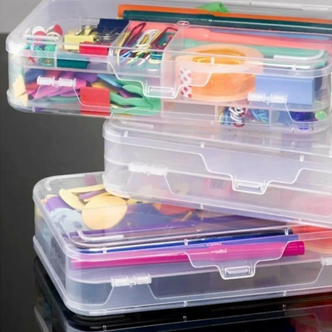 Şeffaf Plastik Bölmeli Çift Taraflı Hobi Dikiş Iğne Kutusu Düzenleyici Arduino Balıkçı Malzeme Saklama Organizer (1)