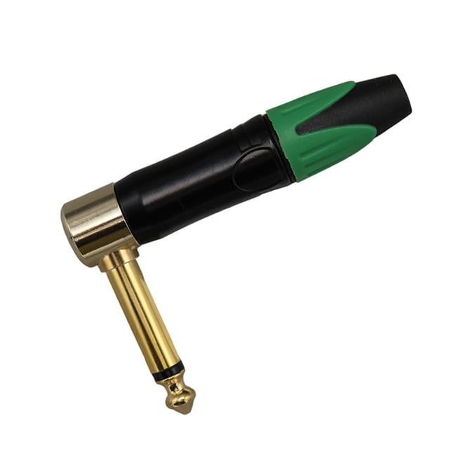 LTP2RC 6.3mm Mono L-Tipi Metal Gövde Gitar Altın Kaplama Jack