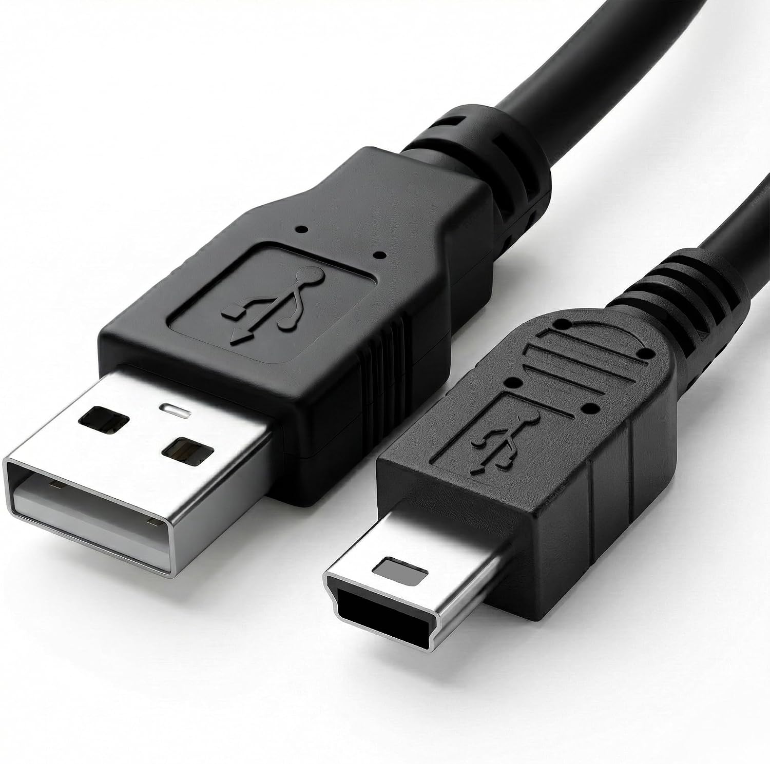 Mini USB to USB Şarj ve Data Kablosu (1.5 METRE) - USB 2.0 Veri + Şarj - USB-A'dan Mini USB-B'ye (5 Pin) - Dijital/Aksiyon/Araç Kamerası, GPS, MP3/MP4, PS3 Kolu Uyumlu - Tak Çalıştır