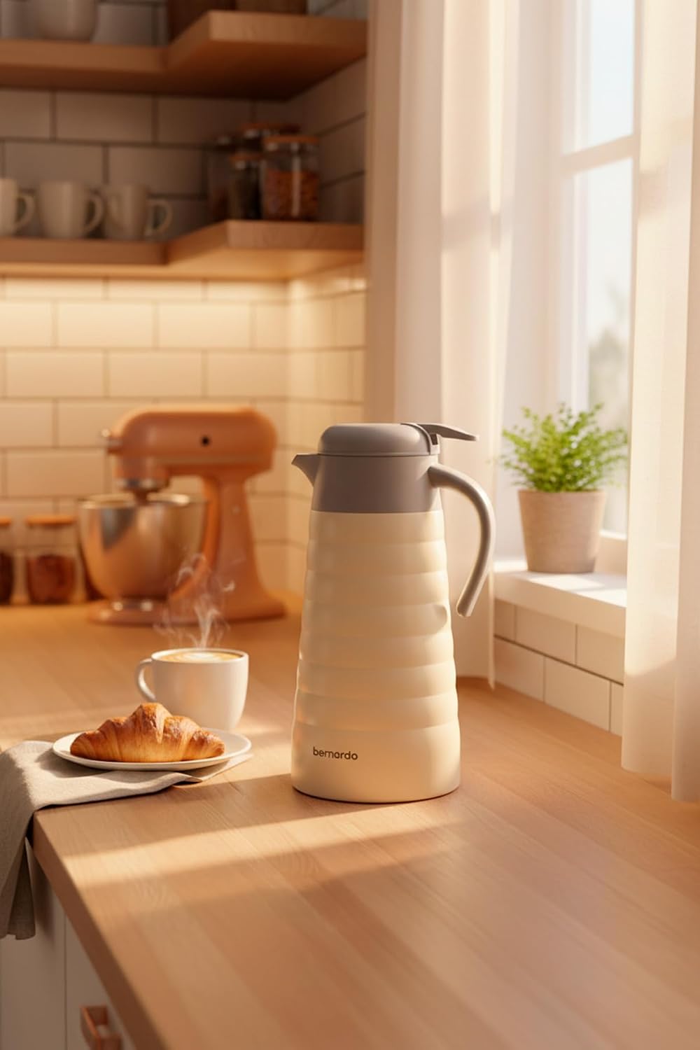 Nora 2 Litre Çelik Termos Krem