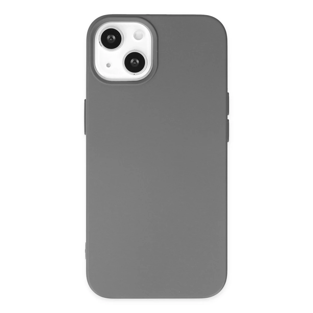 Apple iPhone 14 Kılıf Nano içi Kadife Silikon - Gri