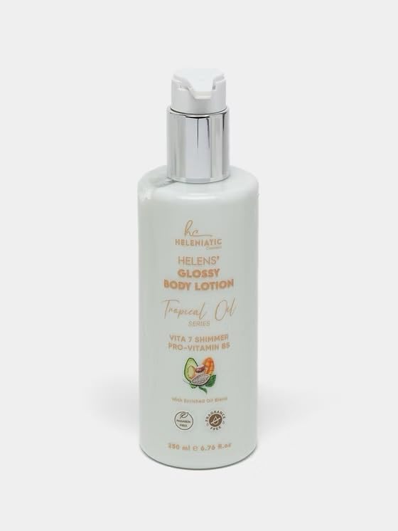 Helens' Glossy Body Işıltılı Vücut Losyonu, Tropical Oil Serisi, Vita 7 Shimmer Pro-Vitamin B5, 250 ml