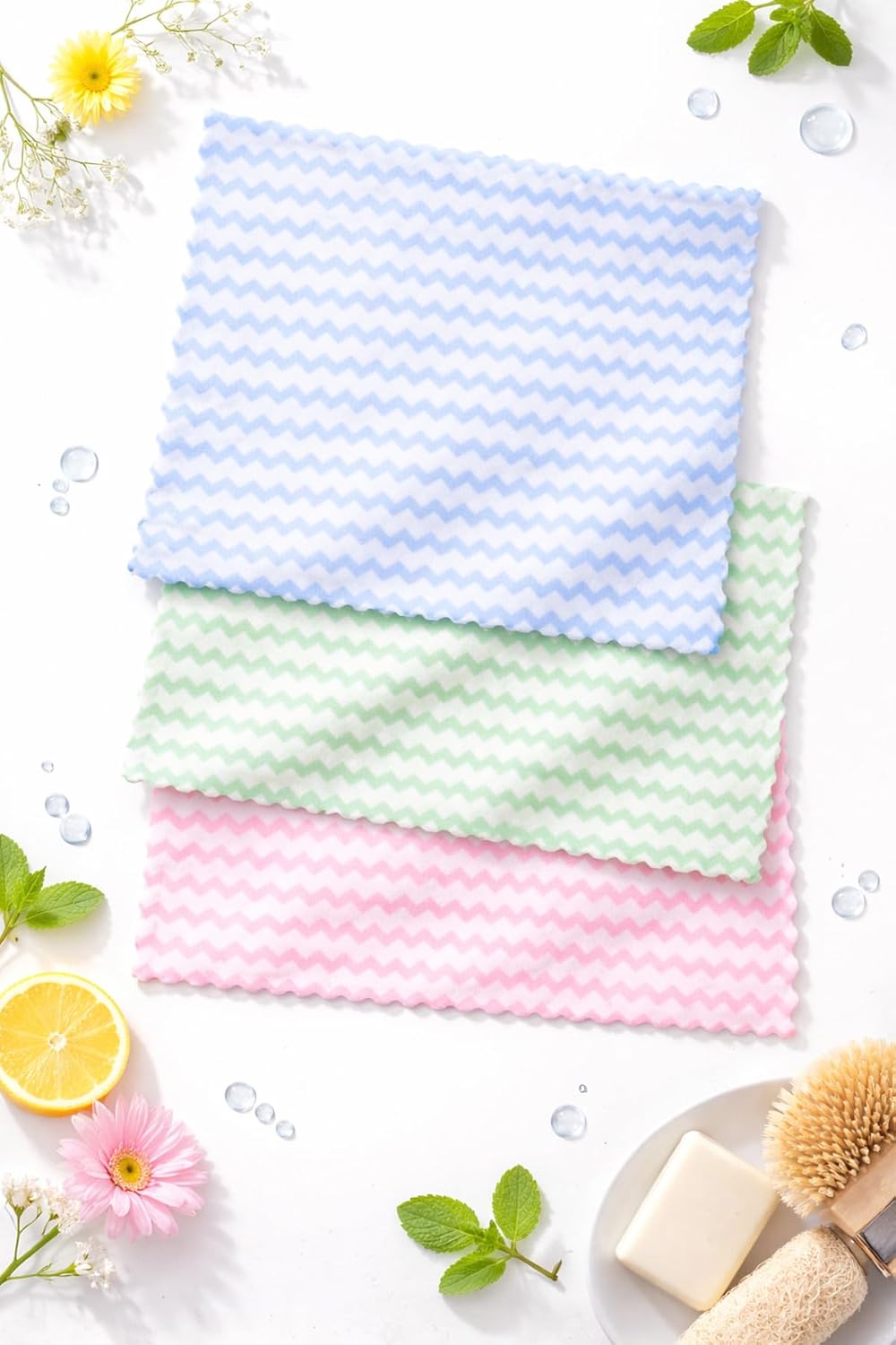 Mikrofiber Bez 28x30, Süper Emici Mercan Polar Kumaş, Koku Yapmaz, Nem ve Bakteri Önler Çeyiz - 3 Adet