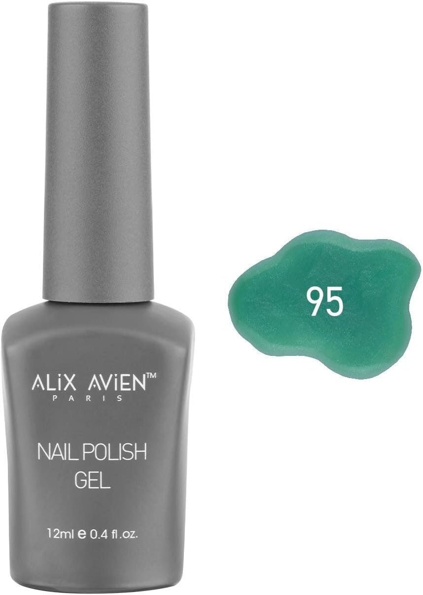Işıltılı Yeşil Kalıcı Oje 95-Yoğun Renk Veren Jel Oje 12 ml-Nail UV Gel Polish 95