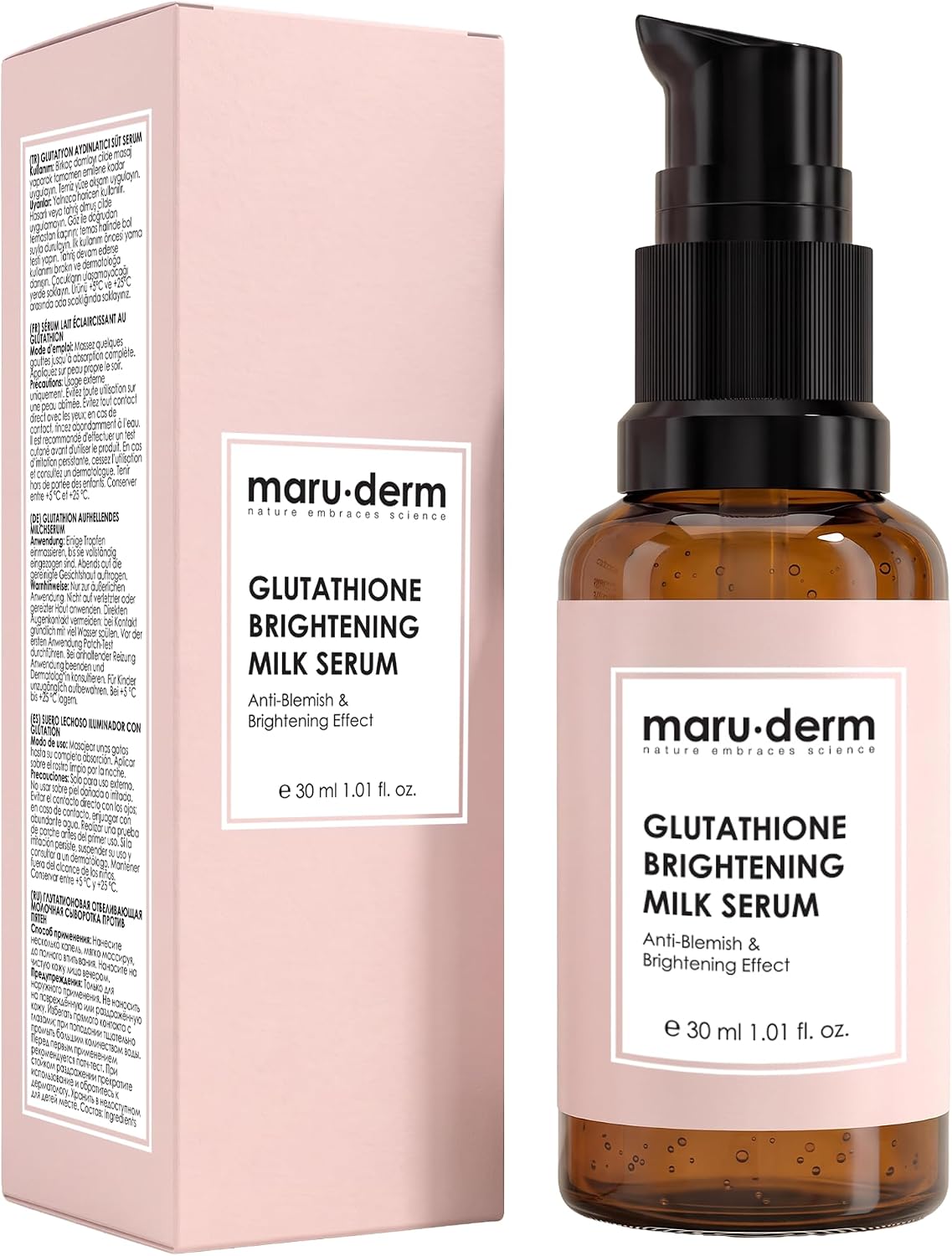 Maruderm Glutatyon Aydınlatıcı Süt Serumu – Alfa-Arbutin & Centella Asiatica ile Leke ve Donukluk Görünümüne Karşı, 30 ML