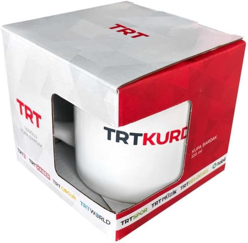 TRT Kurdi Logolu Beyaz Kupa