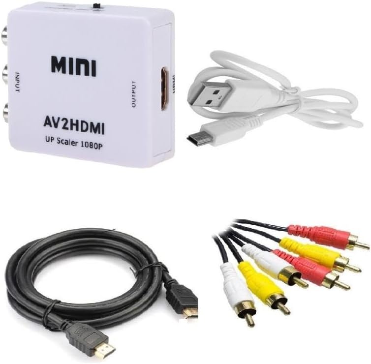 Rca Av To Hdmi Çevirici + Hdmi Kablo + Rca Kablo
