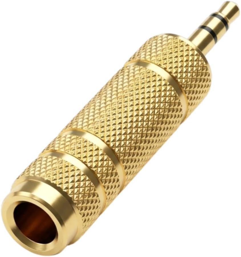 Erkek / 1 Dişi 6.3 mm Metal Jack (6.3 mm - 3.5 mm Çevirici) Düşürücü