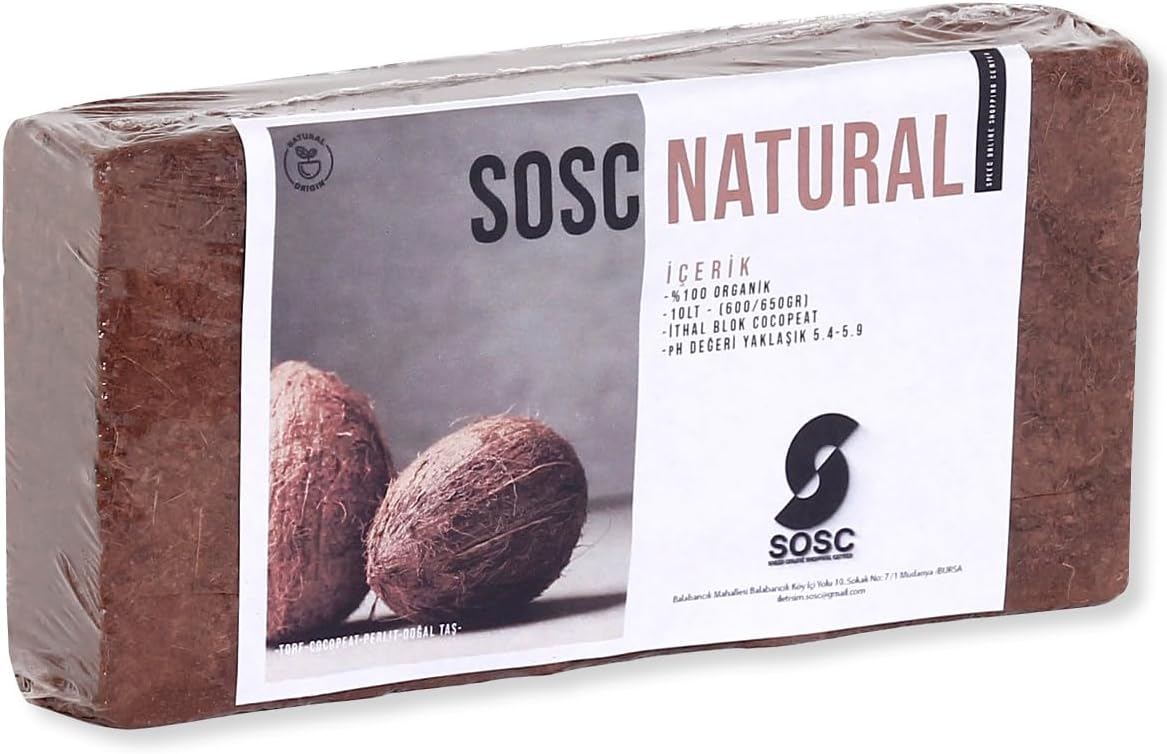 Cocopeat 10 Lt Sıkıştırılmış Hindistan Cevizi Torfu 600-650 Gr