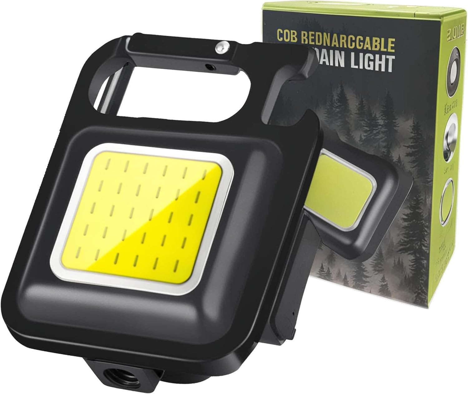 Mini Led Fener Taşınabilir Çok Fonksiyonlu , Yüksek Lümen, COB Anahtarlık, Dış Mekan İçin Şarj Edilebilir Acil Durum Işığı, Mini Kamp Feneri