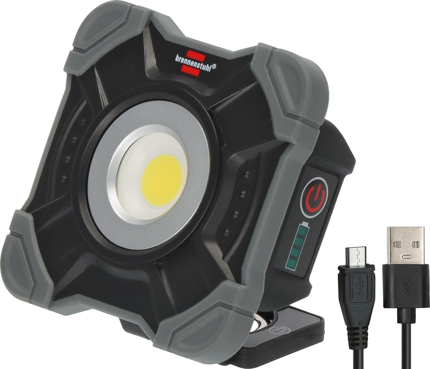 şarj edilebilir LED çalışma lambası SH 1000 MA (1000lm, IP54, mıknatıslı ve çıtçıtlı şarj edilebilir LED çalışma lambası, sağlam gövde)