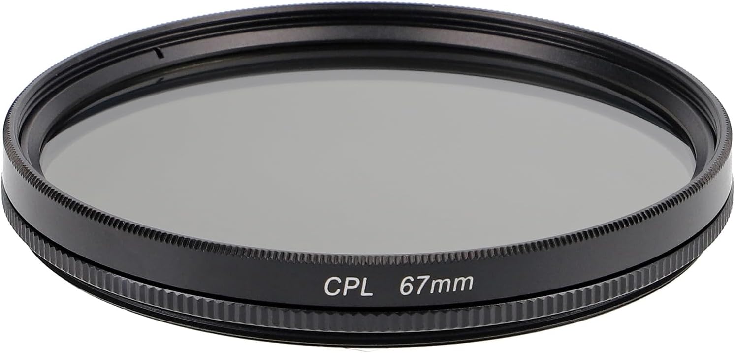 67mm CPL Polarize Filtre | Circular Polarizer | Yansıma Önleyici Lens Filtresi | 67mm Lensler ile Uyumludur
