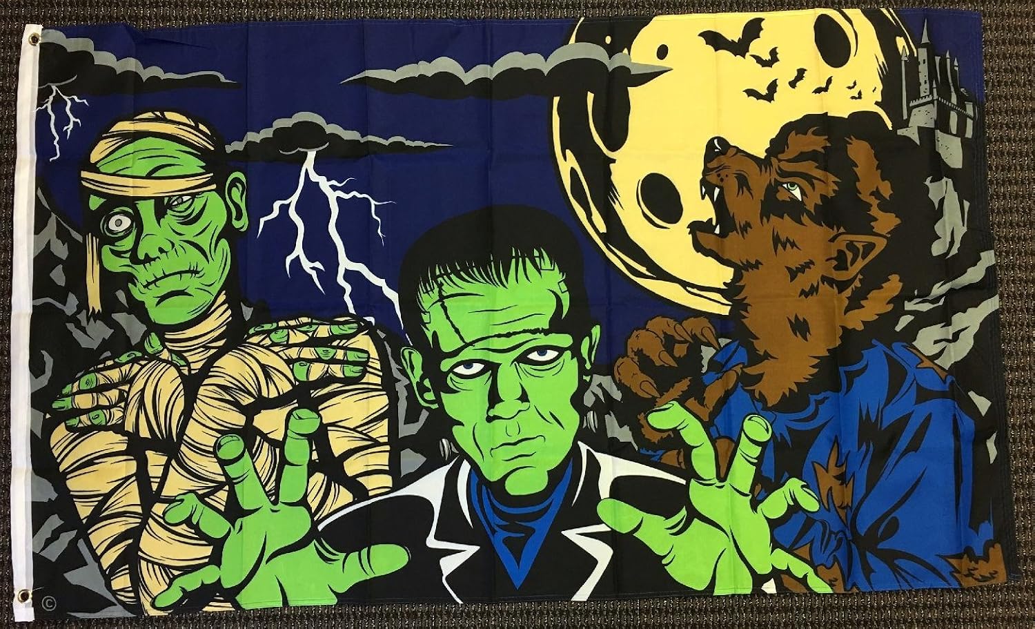 Monster Fright Night - Cadılar Bayramı 3x5' Polyester Bayrak