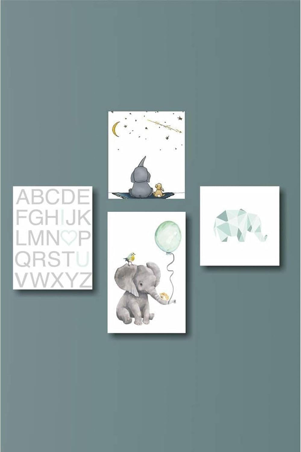 4 Parça Dekoratif Mdf Tablo Seti Çerçeve Görünümlü DEKOLIADKO100