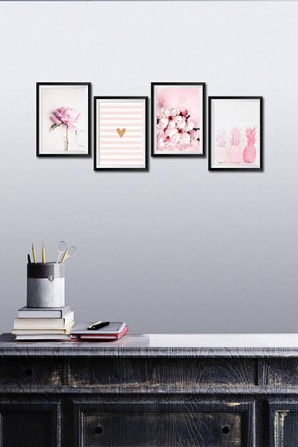 4 Parça Dekoratif Mdf Tablo Seti Çerçeve Görünümlü DEKOLİADKD150