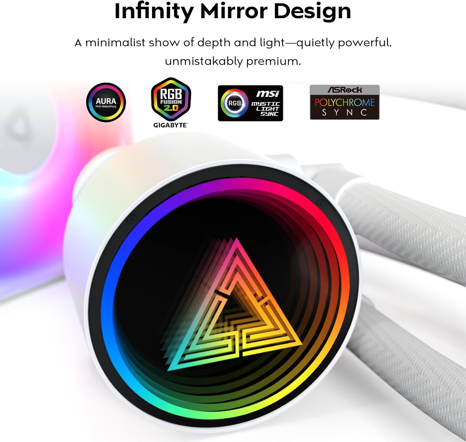 Lightflow ARGB 360 Beyaz – Ultra Sessiz AIO Sıvı CPU Soğutucu, 3100 RPM Pompa, Üçlü Sessiz Fanlar, Üstün Isı Dağılımlı Yüksek Verimli Radyatör, Intel ve AMD Uyumlu