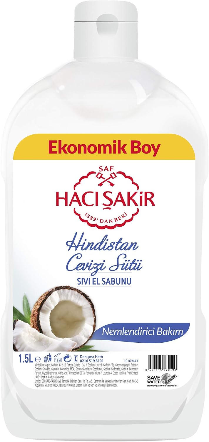 Hindistan Cevizi Sütü Sıvı El Sabunu, 1500 ml
