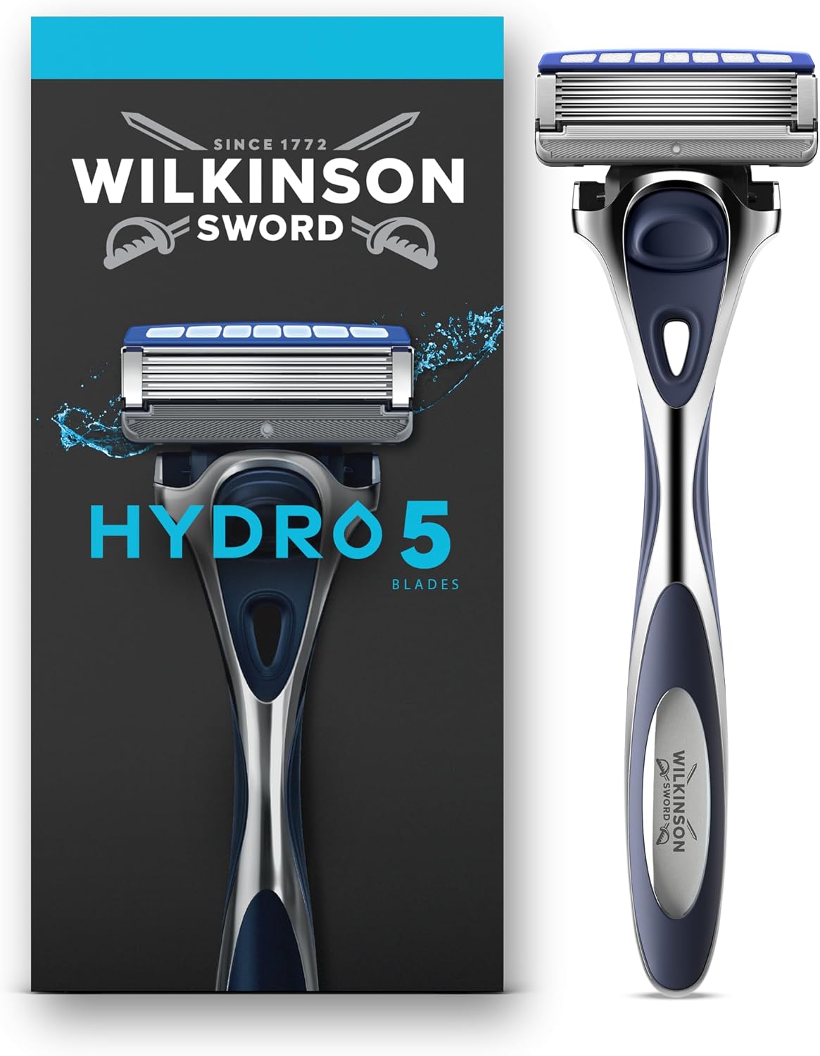 Wilkinson Erkek Tıraş Bıçağı Hydro 5, Cilt Nemlendirici, Karbon Kaplı Bıçak, Tıraş Bıçağı, 1 Yedek Bıçaklı Erkek Tıraş Bıçağı