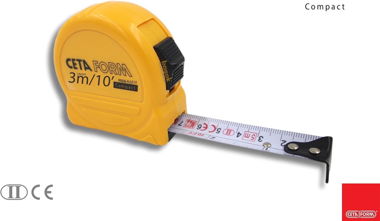 Şerit Metre (Inch/Metrik) 3 mt-10 ft 16 mm P05A-0316