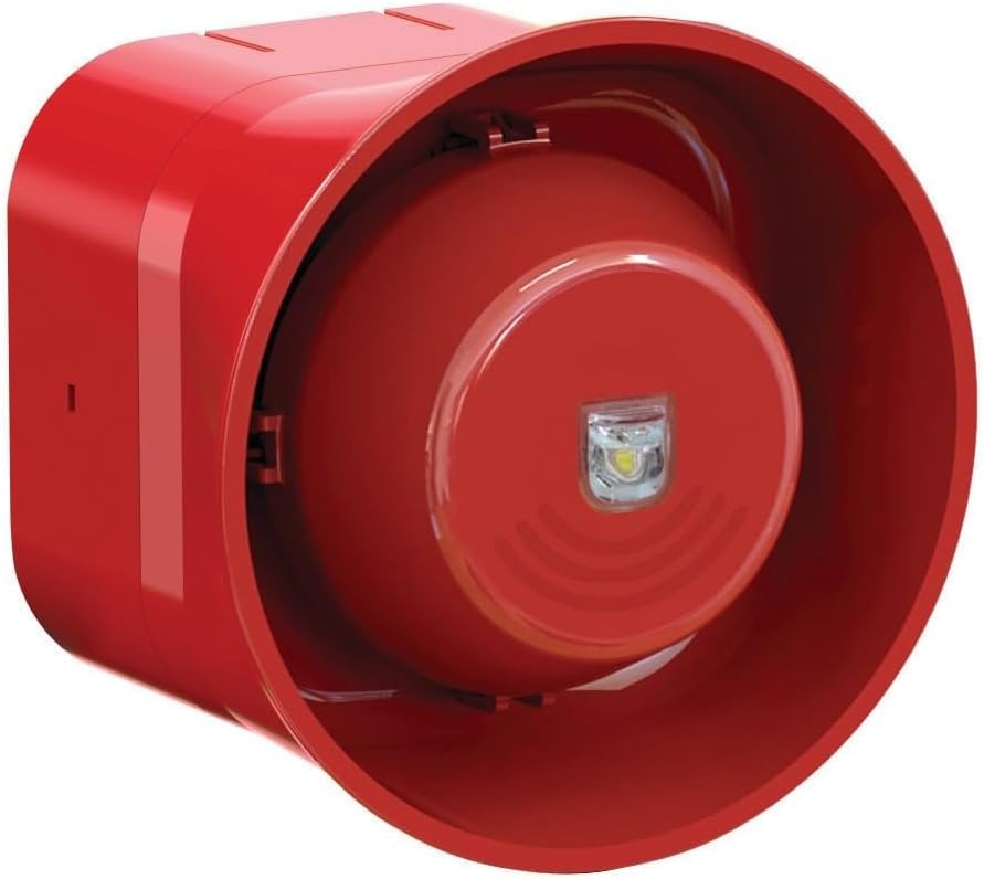 ML-2430 Flaşörlü Elektronik Siren, Kırmızı 24V DC