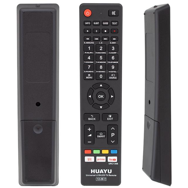 Huayu URC1366 12in1 Netflix Prime Youtube Tuşlu Universal Akıllı Kumanda Blisterli