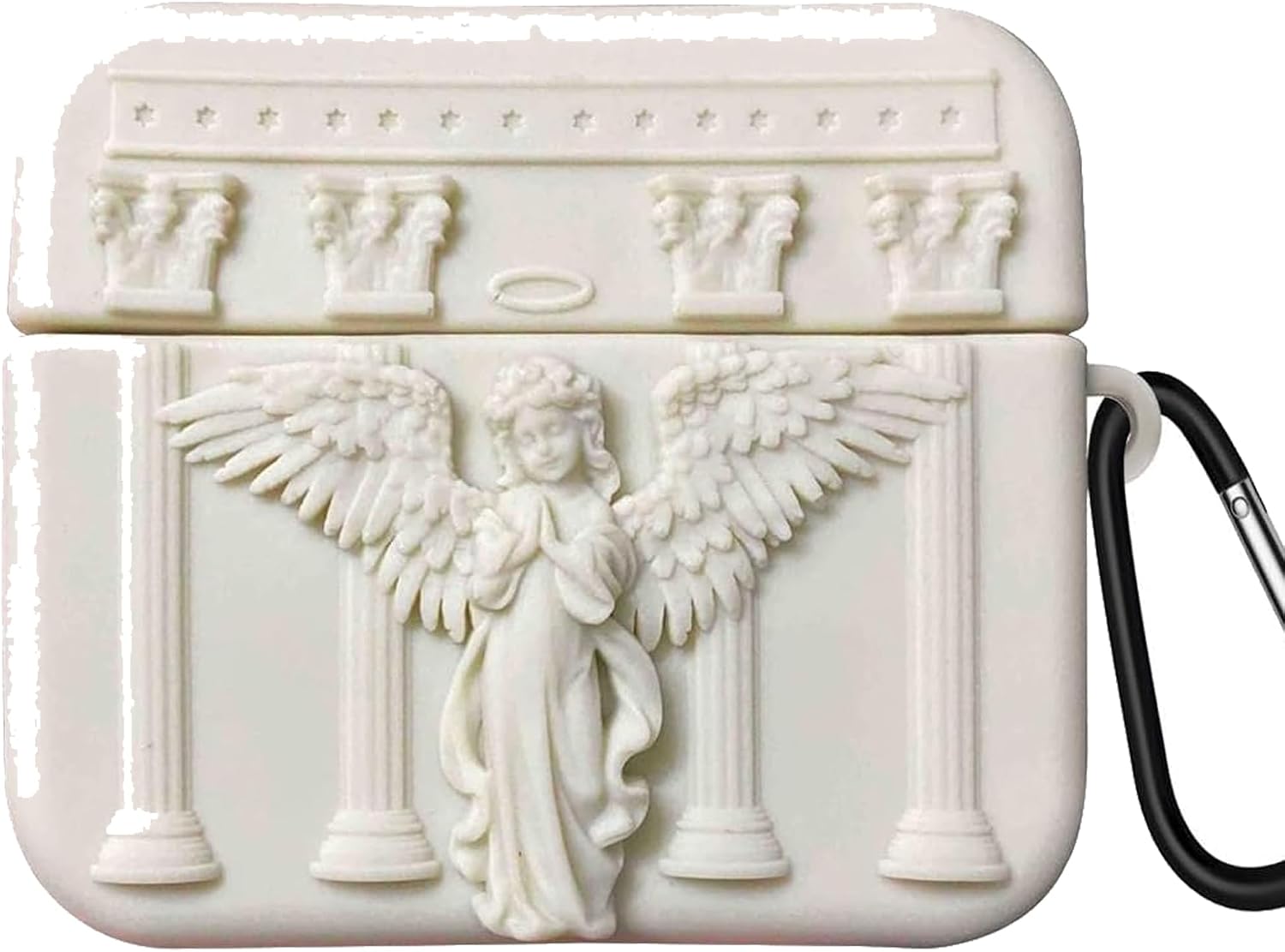 AirPods ile uyumlu 3.Nesil True Wireless Earbuds Sert Kulaklık Kılıfı Yumuşak Soft Dokunuş Karakter Görünümlü Cartoon Kılıf (Crema Angel, AirPods 3. nesil)