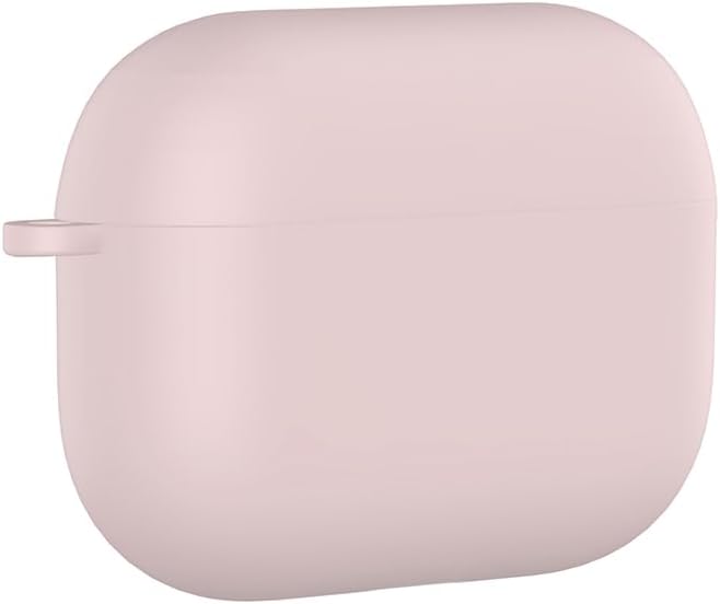 AirPods Pro 3 Uyumlu Silikon Kılıf – Darbe ve Çizilme Koruyucu, Soft Touch Silikon, Kablosuz Şarj Destekli, Taşıma İpi Slotlu (Kum Pembe)