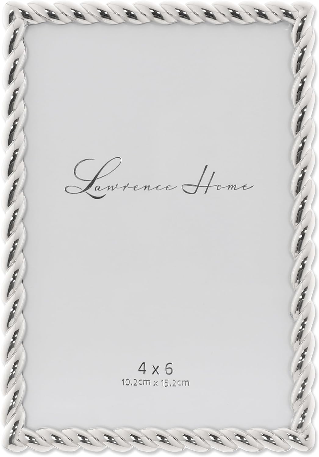 710046 Silver Metal Rope Picture Frame, 10cm by 15cm