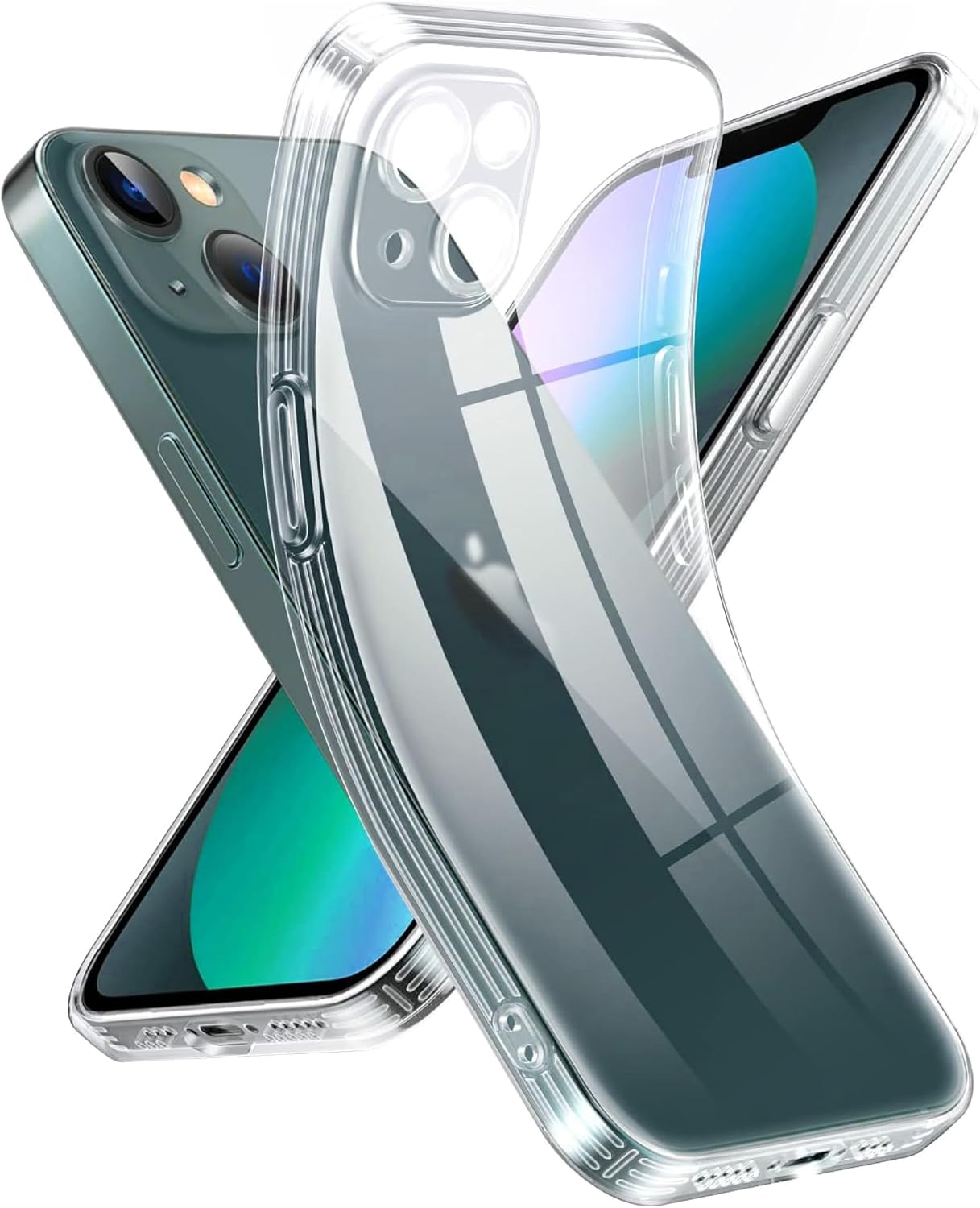 Apple İPhone 13 Kamera Korumalı Şeffaf Silikon Kılıf