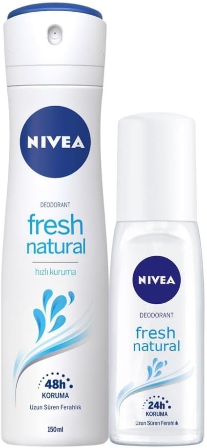 Kadın Pump Sprey Deodorant Fresh Natural 75ml ve Kadın Sprey Deodorant Fresh Natural 150 ml