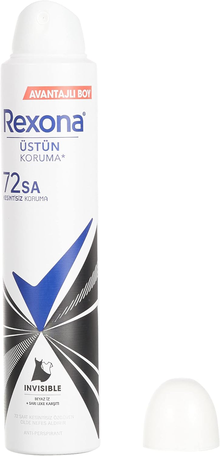 Kadın Sprey Deodorant Invisible Beyaz İz Sarı Leke Karşıtı 72 Saat Kesintisiz Üstün Koruma 200 ml