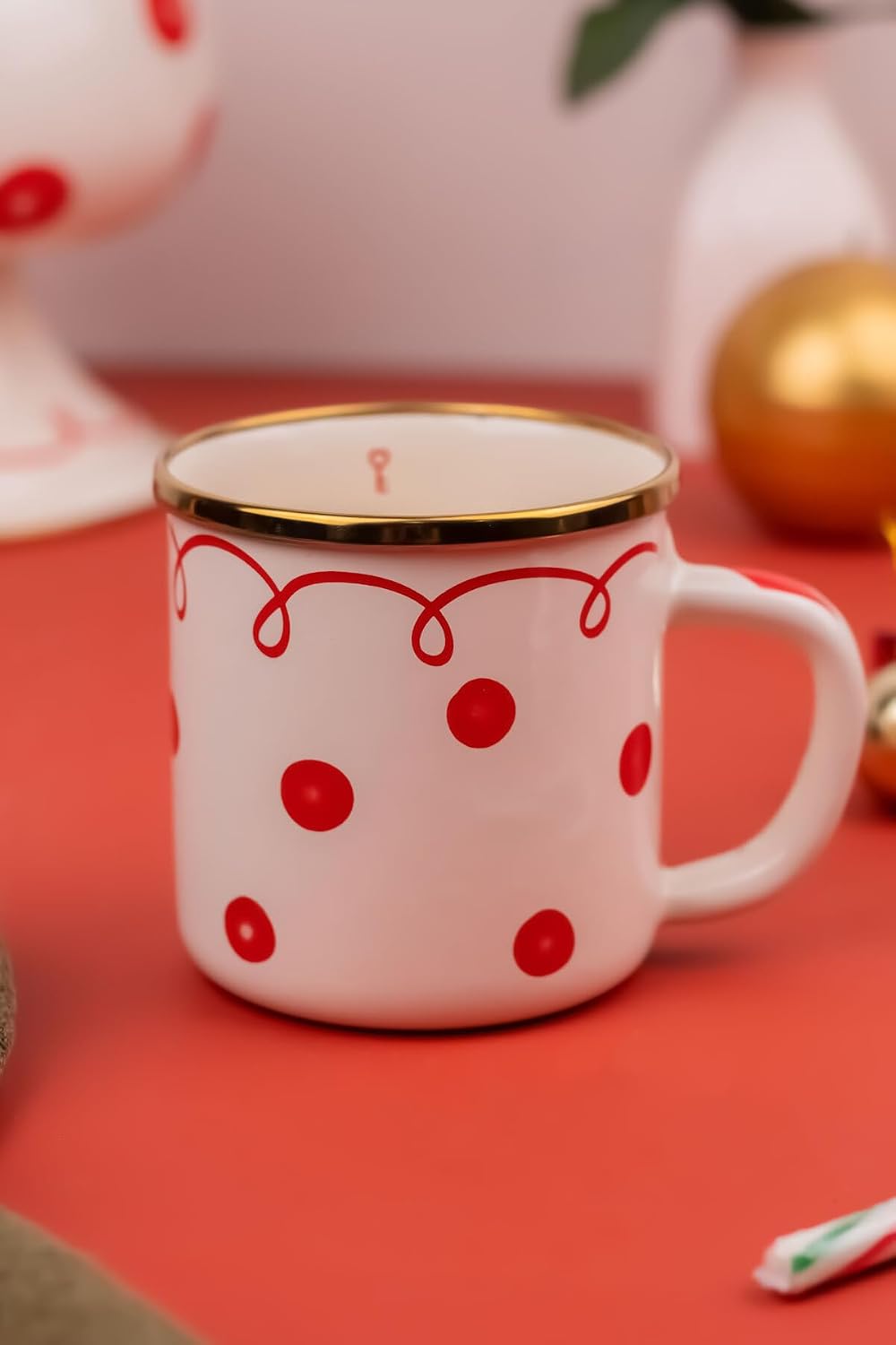 Merry Dots Yılbaşı Temalı Emaye Kupa