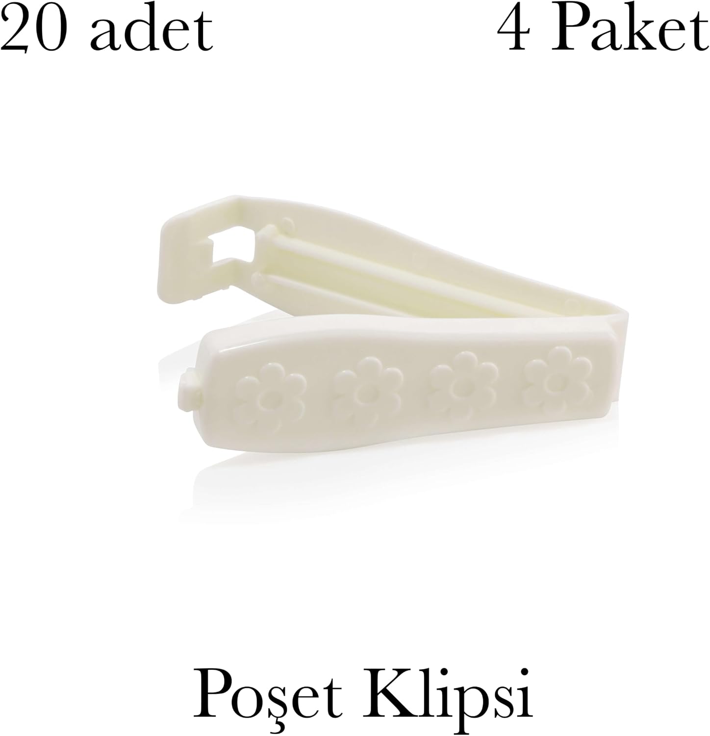 Poşet Klipsi 20 Adet Poşet Klipsi Kahve Bakliyat Atıştırmalık Cips Bisküvi Poşet Klipsi 4 Paket
