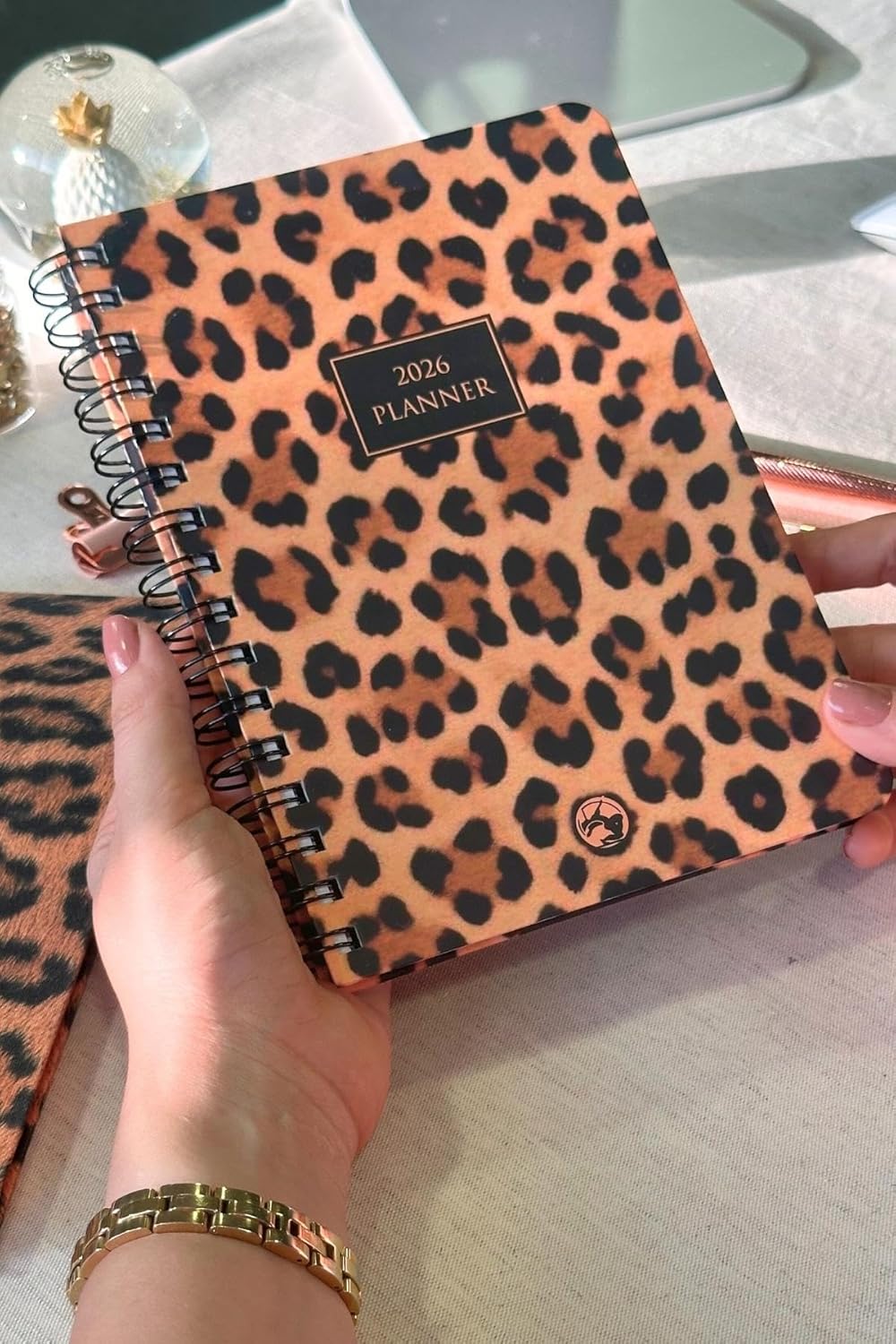 2026 Haftalık Ajanda Spiralli A5 12 Aylık Leopard