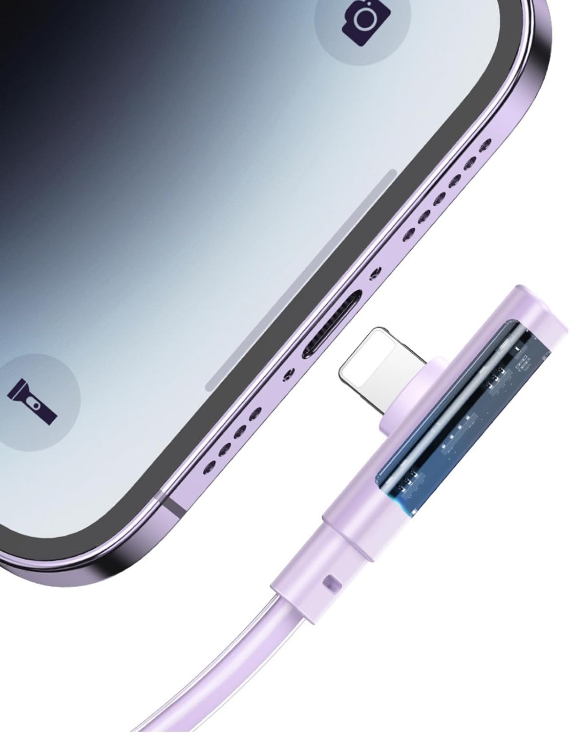 CA-3414 USB-A to Lightning 20W 3A L Tip Hızlı Şarj Kablosu 1.8m Mor