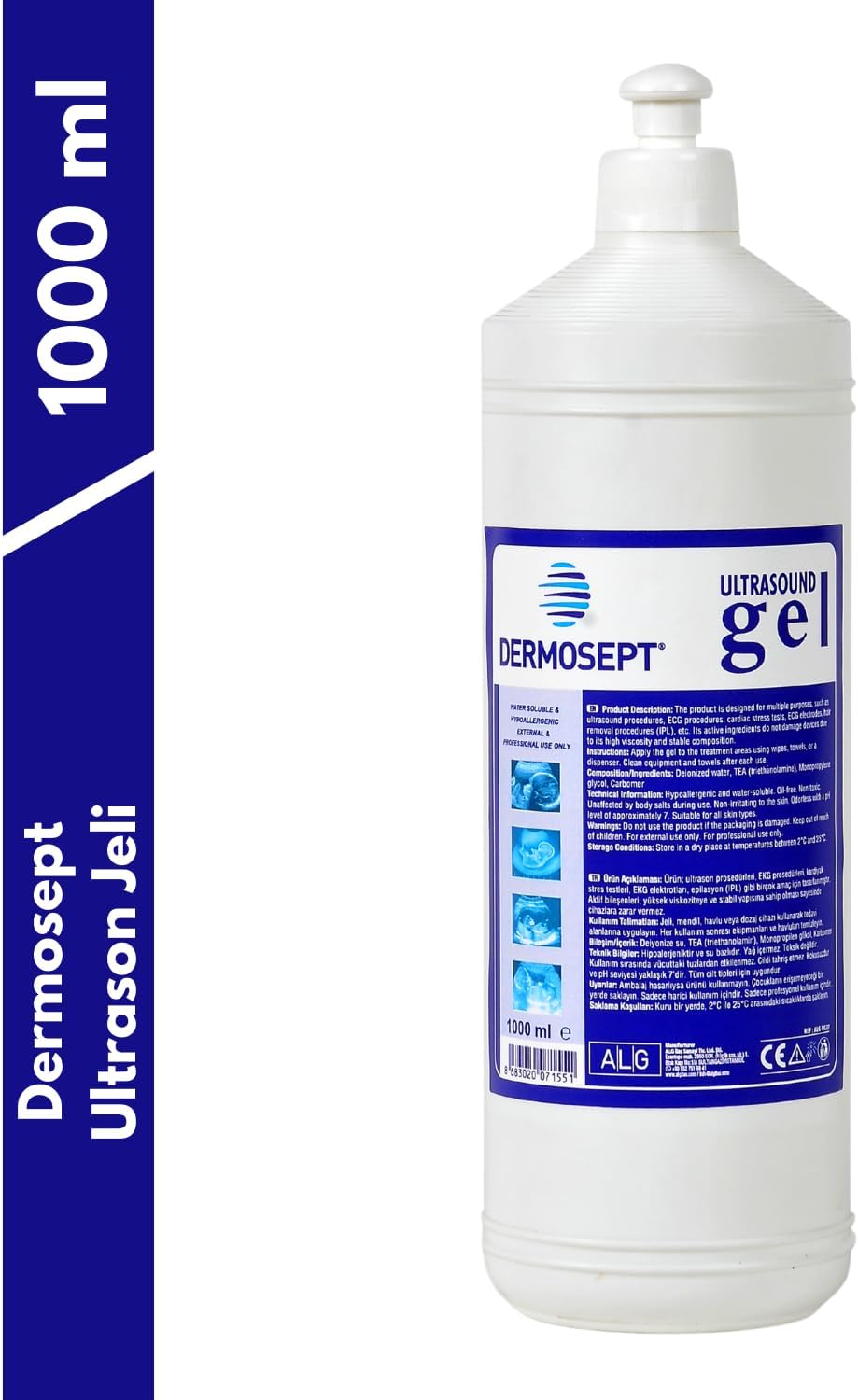 Ultrason Ekg Ve Lazer Epilasyon Jeli 1000 ml