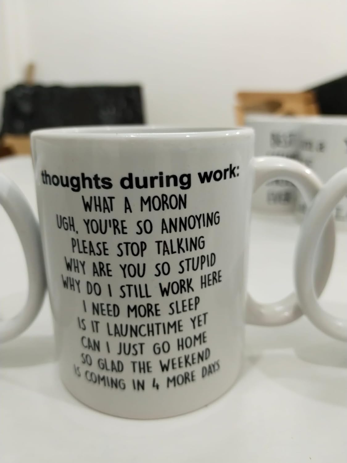 Thoughts During Work Kupa - İş Yeri Düşünceleri Komik Ofis Seramik Bardak 325ml